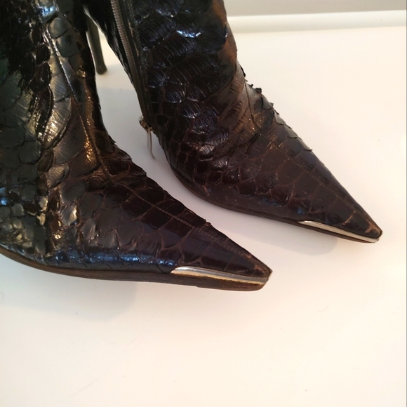 Gianmarco Lorenzi snakeskin size 7 ankle boots - Picture 6 of 15